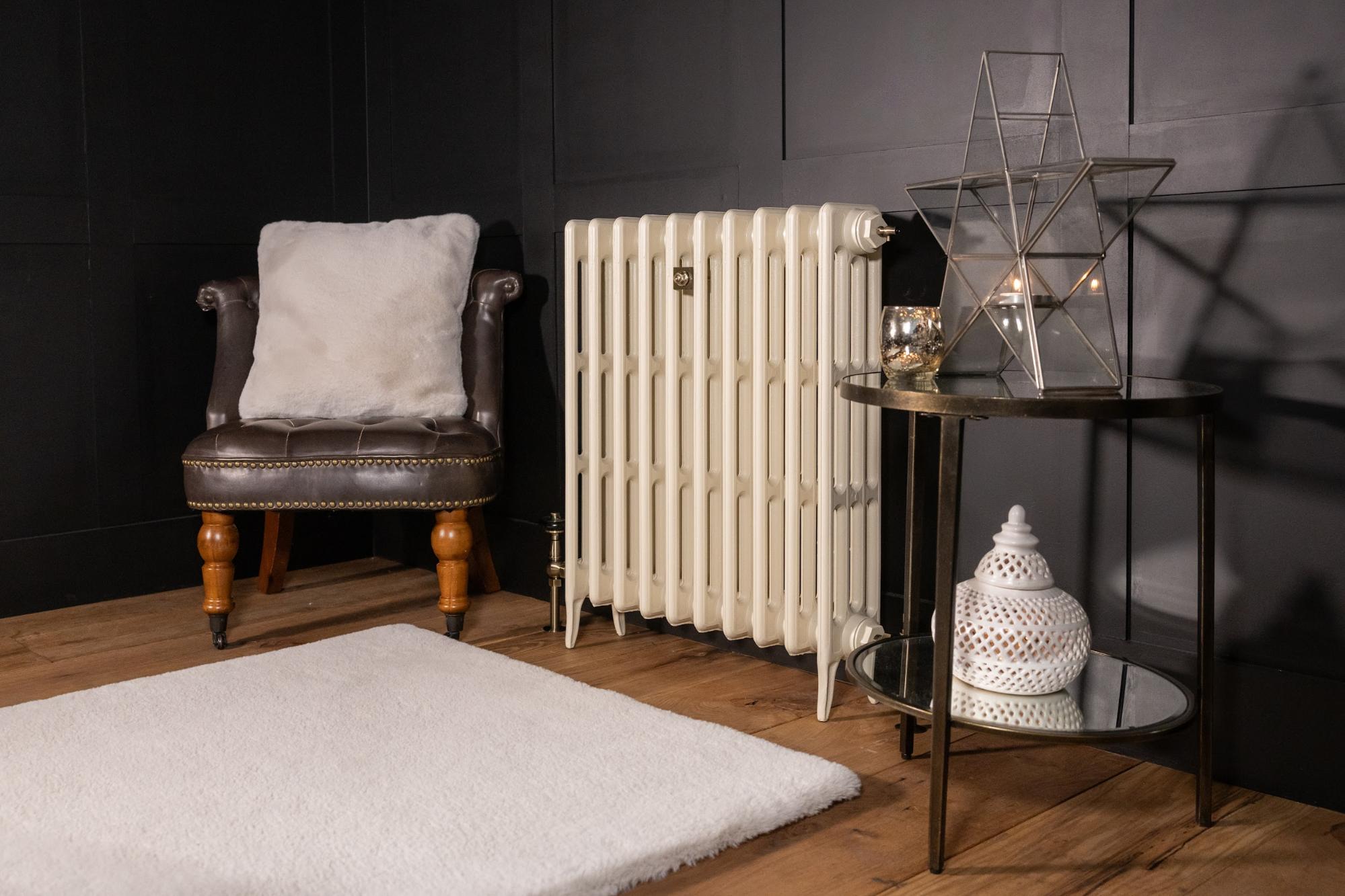 cream white 4 column 760mm cast iron radiator