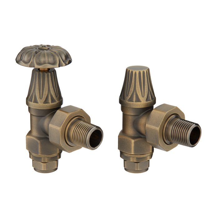 Barford Aged Brass Manual Radiator Valve Set (CDC-BARFORD-AG-BR)